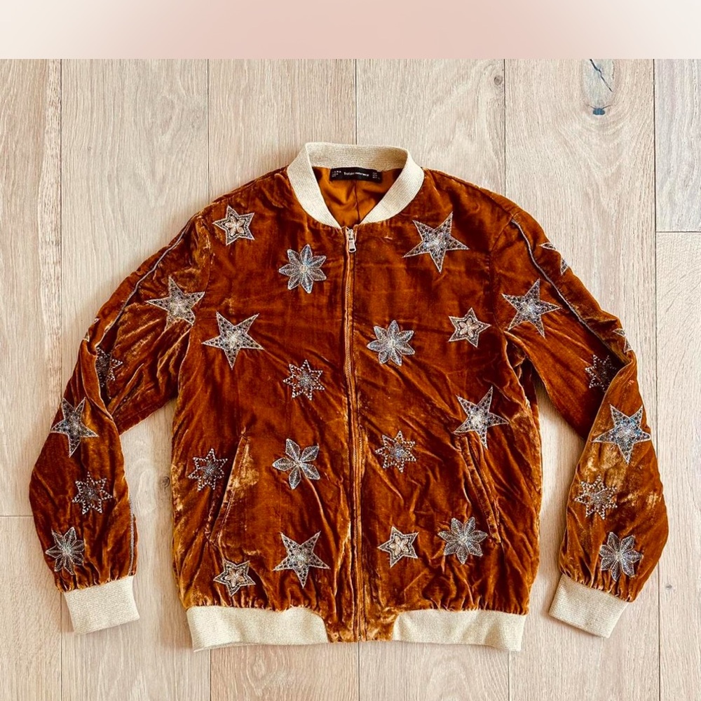 Zara Bomber Jacket with Star Pattern